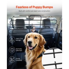 Dog Car Barrier Metal Adjustable Vehicle Pet Barrier Universal-Fit Car Divider