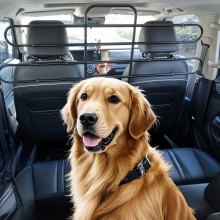 Dog Car Barrier Metal Adjustable Vehicle Pet Barrier Universal-Fit Car Divider