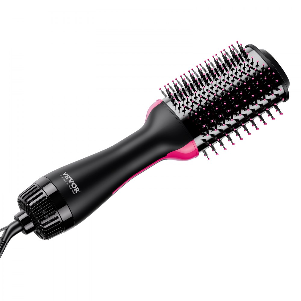 VEVOR Hair Blow Dryer Brush, 4 in 1 Ionic Hair Dryer and Styler Volumizer with 75mm Ceramic Coating Oval Barrel & 3 Heat Settings, Professional Hot Air Styling Brush for Straightening Drying Curling