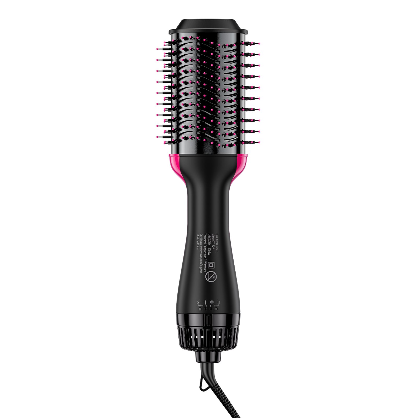 VEVOR Hair Blow Dryer Brush, 4 in 1 Ionic Hair Dryer and Styler Volumizer with 75mm Ceramic Coating Oval Barrel & 3 Heat Settings, Professional Hot Air Styling Brush for Straightening Drying Curling
