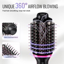 VEVOR Hair Blow Dryer Brush Ionic Hair Styler Volumizer with 65mm Oval Barrel