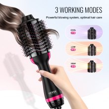 Brosse sèche-cheveux VEVOR à air chaud à double tension avec barillet ovale de 2,95 pouces