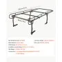 VEVOR Truck Ladder Rack 800LBS Capacity Universal Over-Cab Trucks Bed Rack, 43.3"-63" Width Adjustable for Kayak Surfboard Lumber, Non-Drilling/Drilling Installation, Fits Short-Bed & Long-Bed Trucks