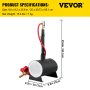 VEVOR Farrier Furnace with Single Burner Large Capacity Portable Oval Metal Propane Knife Forge, Black