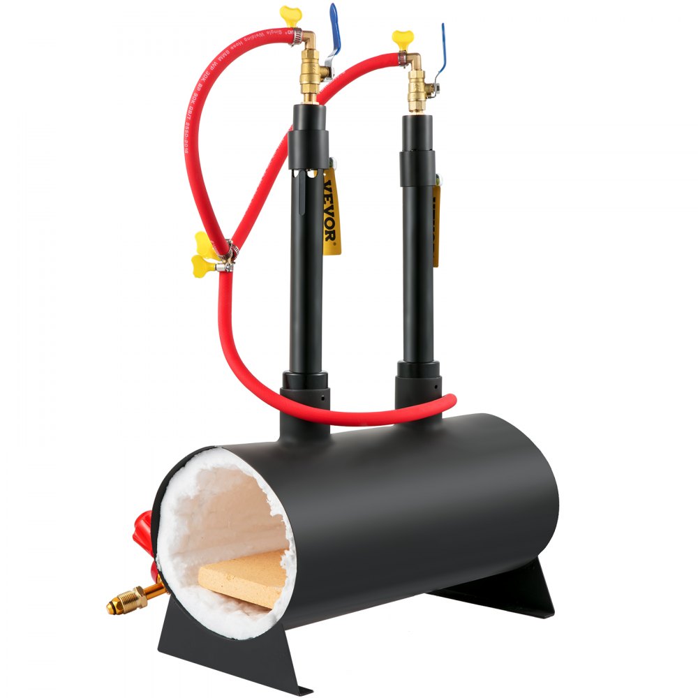 VEVOR Gas Propane Forge Furnace Burner Portable Dual Burners Metal Tool Making