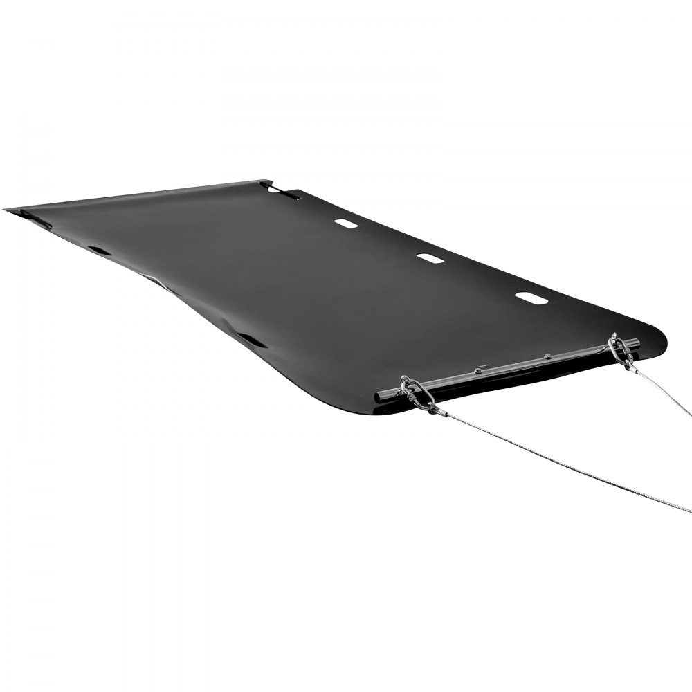 VEVOR Yard Drag Sled, 280 x 117.5 cm, 907 kg Heavy Duty Utility Sled, HDPE Drag Glider with Ropes & Pull Cable, Dual Use Game Hauler for Firewood Ice Fishing, Compatible with ATVs UTVs Tractors