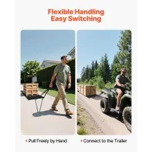 Yard Drag Sled 110 x 46 in 1600lbs Heavy Duty PE Glider Hauler Mat Pull Cable