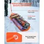 VEVOR Deer Drag Sled, 185 x 58 cm, 250 kg Heavy Duty Yard Utility Sled, Tear-Resistant PE Drag Glider Mat with Ropes & Handle, Thickened Game Hauler for Firewood Ice Fishing Hauling Hunting