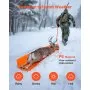 VEVOR Deer Drag Sled, 185 x 58 cm, 250 kg Heavy Duty Yard Utility Sled, Tear-Resistant PE Drag Glider Mat with Ropes & Handle, Thickened Game Hauler for Firewood Ice Fishing Hauling Hunting