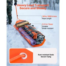 Deer Drag Sled 72.8 x 22.8 in 550lbs Multi Use PE Yard Utility Sled for Hauling