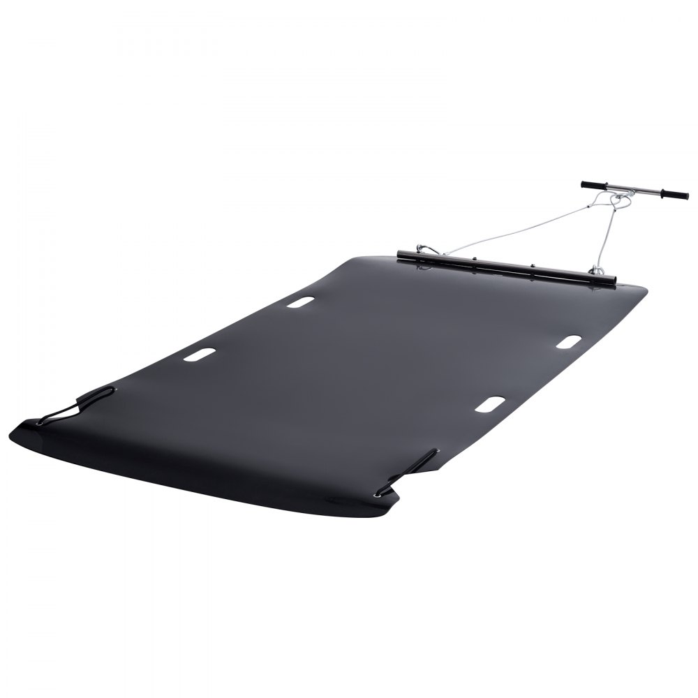 VEVOR Yard Drag Sled, 90 x 46 in, 1500lbs Heavy Duty Utility Sled, HDPE Drag Glider with Ropes & Pull Cables, Hand & Vehicle Use Game Hauler for Firewood Ice Fishing, Compatible with ATVs UTVs Tractors