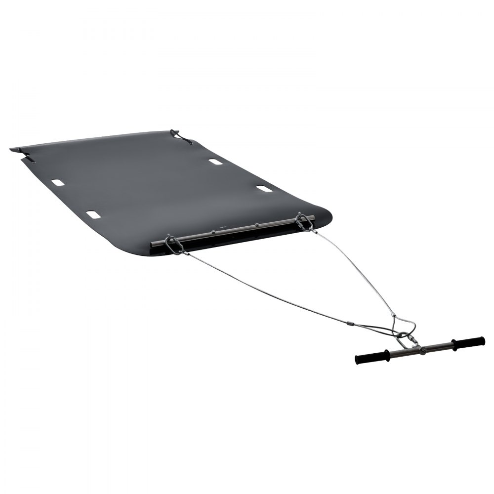VEVOR Yard Drag Sled, 90 x 46 in, 1500lbs Heavy Duty Utility Sled, HDPE Drag Glider with Ropes & Pull Cables, Hand & Vehicle Use Game Hauler for Firewood Ice Fishing, Compatible with ATVs UTVs Tractors