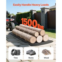 Yard Drag Sled 90 x 46 in 1500lbs Heavy Duty HDPE Glider Hauler Mat Pull Cable