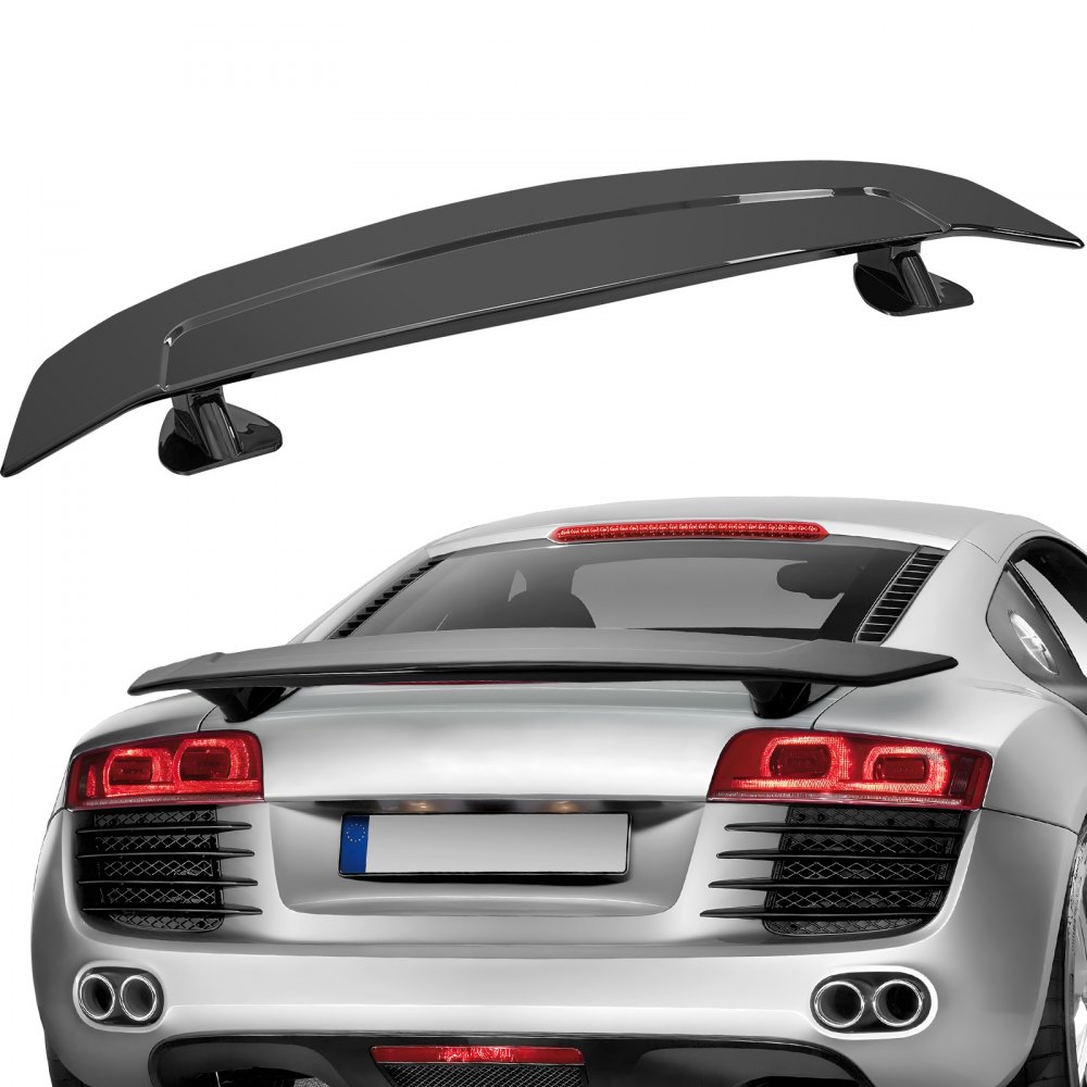 VEVOR GT Wing spojler do auta, 46,3-palcový univerzálny spojler, kompatibilný s väčšinou sedanov a kupé, vysokopevnostný materiál ABS, krídlo zadného spojlera auta, pretekársky spojler BGW/JDM Drift lesklý čierny