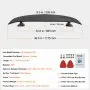VEVOR GT Wing Car Spoiler, 46.3 inch Universal Spoiler, Compatible with most Sedans and Coupes, High Strength ABS Material, Car Rear Spoiler Wing, Racing Spoiler BGW/JDM Drift Glossy Black