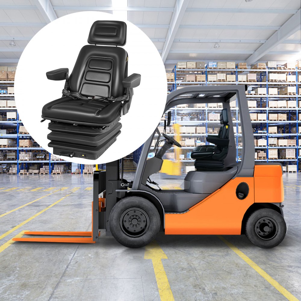 NEW LOW PROFILE SUSPENSION SEAT WITH ARMREST DOZER BACKHOE TRACTOR SKIDSTEER