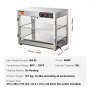 VEVOR 2-Tier Commercial Food Warmer Display Countertop Pizza Cabinet with Light