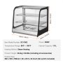 VEVOR 2-Tier Commercial Food Warmer Display, 850W Food Display Warmer w/ Tempered Glass and Steam Heating, 30℃~85℃ Temperature Control, 111L Large Capacity for Hamburger, Pizza, Bread, Fried Chicken