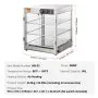 VEVOR 3-Tier Commercial Food Warmer Display, 800W Food Display Warmer with Light to Enhance Food Display, 86℉~185℉ Temperature Control, 90L Large Capacity for Hamburger, Pizza, Bread, Fried Chicken