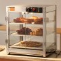 VEVOR 3-Tier Commercial Food Warmer Display, 800W Food Display Warmer with Light to Enhance Food Display, 30℃~85℃ Temperature Control, 90L Large Capacity for Hamburger, Pizza, Bread, Fried Chicken