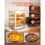 VEVOR 3-Tier Commercial Food Warmer Display, 800W Food Display Warmer with LED Light, Adjustable Shelf and Stainless Steel Frame, 86℉~185℉ Air Heating, 34L for Hamburger, Pizza, Bread, Fried Chicken