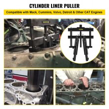 VEVOR Universal Cylinder Liner Puller Compatible with Caterpillar CAT Mack Cummins, Works on Heavy-Duty Diesel Engines Wet Liners from 3-7/8" to 6-1/4" Bore, Replace PT-6400-C, 3376015, M50010-B
