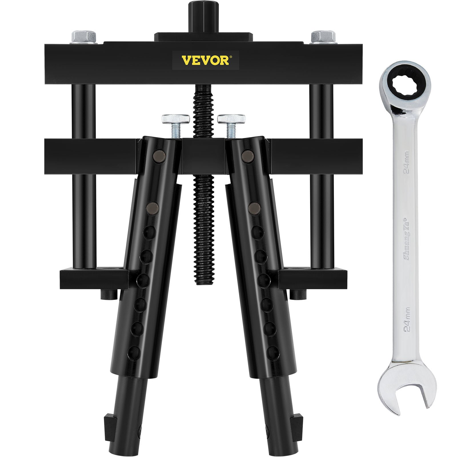 VEVOR cylinder liner puller with adjustable arms and included 24mm wrench.