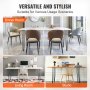 VEVOR Hairpin Table Legs 0.7M, Set of 4 Desk Legs 408.2KG Load Capacity, Hairpin Desk Legs 3 Rods for Desk Chairs Bench Dining End Table, Solid Carbon Steel Heavy Duty Furniture Legs Black