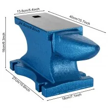 VEVOR Single Horn Anvil 99Lbs Cast Iron Anvil Blacksmith for Sale Forge Tools and Equipment Anvil Rugged Round Horn Anvil Blacksmith Jewelers Metalsmith Blacksmith Tool
