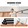 ergonomic design with firm grip VEVOR pipe stair handrail for stability. carbon steel.