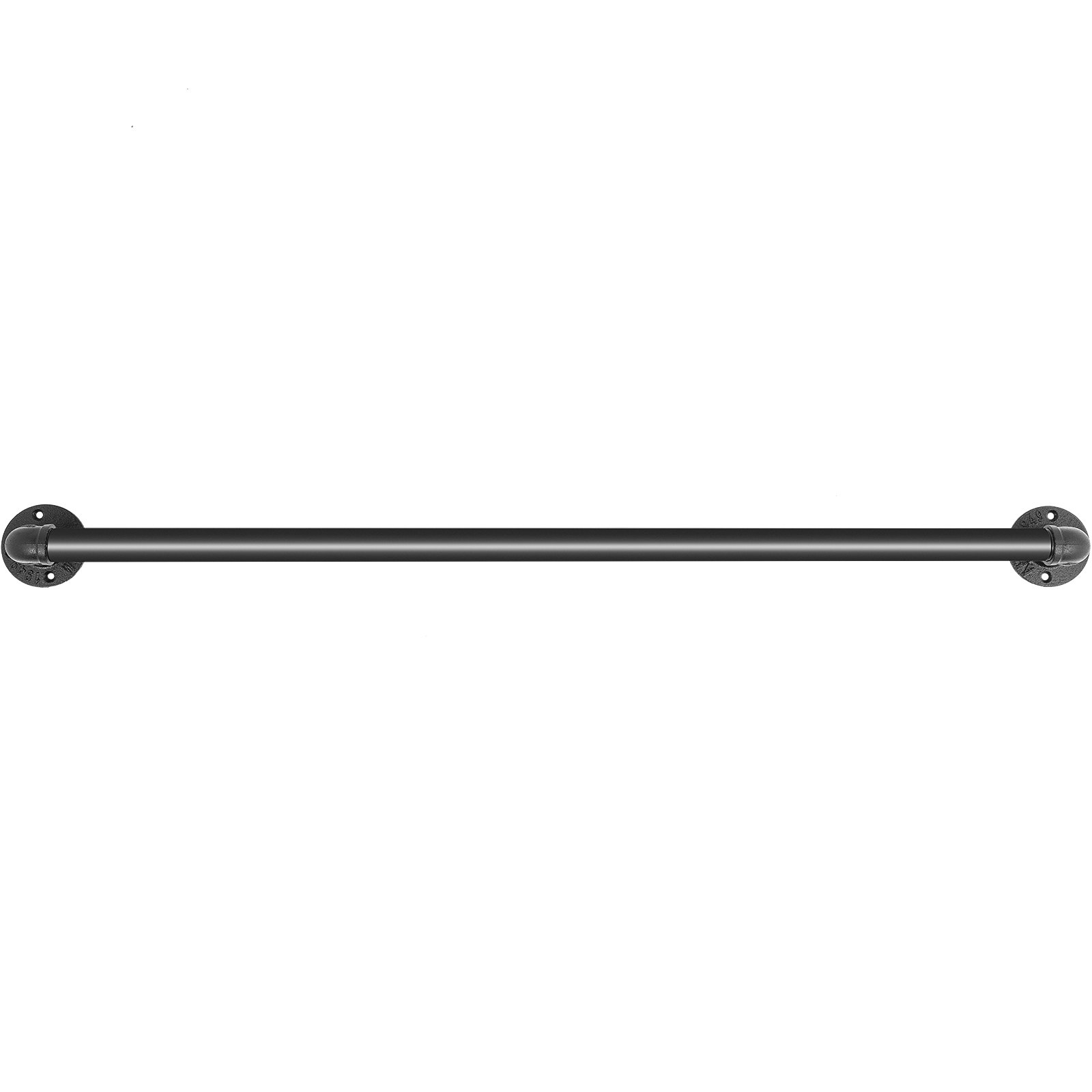 VEVOR Pipe Stair Handrail, 91.4 cm Staircase Handrail, 199.6 kg Load Capacity Carbon Steel Pipe Handrail, Industrial Pipe Handrail with Wall Mount Support, Round Corner Wall Handrailings for Indoor, Outdoor