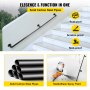 VEVOR Pipe Stair Handrail, 4FT Staircase Handrail, 440LBS Load Capacity Carbon Steel Pipe Handrail, Industrial Pipe Handrail with Wall Mount Support, Round Corner Wall Handrailings for Indoor, Outdoor