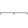 VEVOR pipe stair handrail, black metal with three mounting brackets.