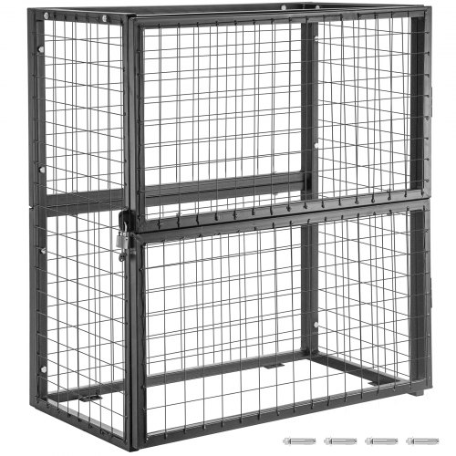 Vevor Gas Bottle Cages Collapsible Cylinder Bottle Storage, Two 42lbs Cylinder