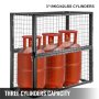 Vevor Gas Bottle Cages Collapsible Cylinder Bottle Storage For 42lbs Cylinders