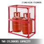 Vevor Gas Bottle Cages Collapsible Cylinder Bottle Storage, 42lbs Cylinder Red