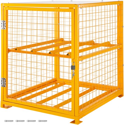 Vevor Gas Cylinder Security Storage Cabinet 30''x32''x35'', Four 50lb Tanks