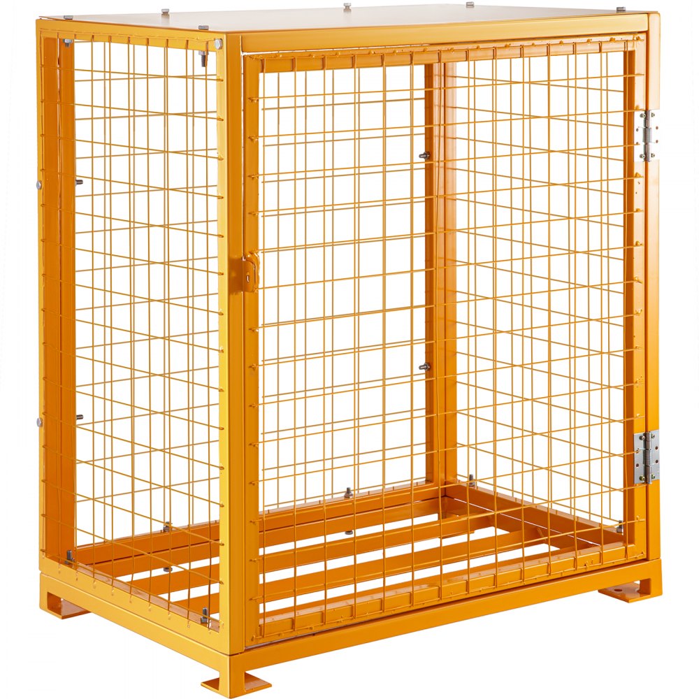 VEVOR Cylinder Storage Cabinet for Two 50lbs/23kg Cylinders, Vertical Cylinder Storage Cage 31inch Length, 20.5inch Width, 34inch Height, Steel Gas Cylinder Cabinet for Storage and Protection