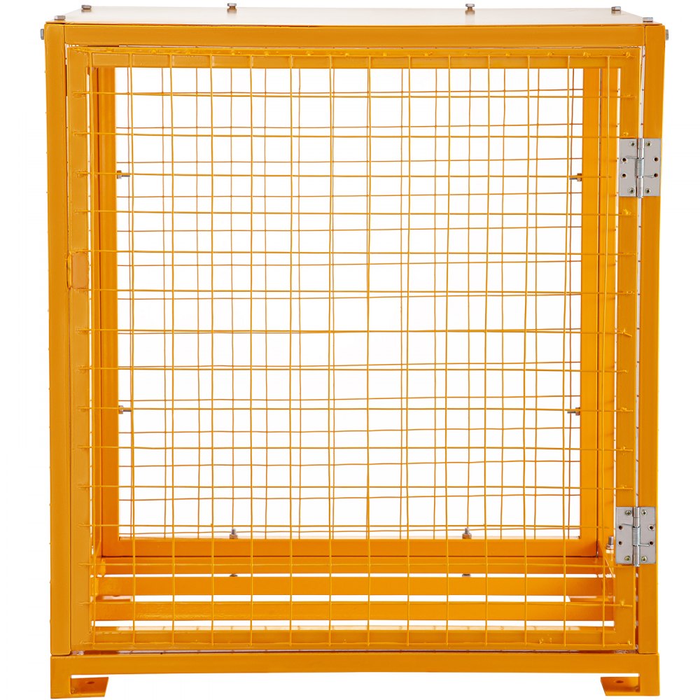 VEVOR Cylinder Storage Cabinet for Two 50lbs/23kg Cylinders, Vertical Cylinder Storage Cage 31inch Length, 20.5inch Width, 34inch Height, Steel Gas Cylinder Cabinet for Storage and Protection