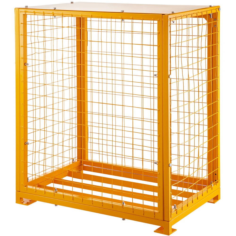 VEVOR Cylinder Storage Cabinet for Two 50lbs/23kg Cylinders, Vertical Cylinder Storage Cage 31inch Length, 20.5inch Width, 34inch Height, Steel Gas Cylinder Cabinet for Storage and Protection