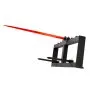 VEVOR 49" Hay Spear, Bale Spears 1600lbs Loading Capacity, Skid Steer Loader Tractor Attachment with 2pcs 17.5" Stabilizer Spears, Quick Attach Spike Forks
