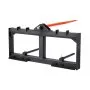 VEVOR 49" Hay Spear, Bale Spears 1600lbs Loading Capacity, Skid Steer Loader Tractor Attachment with 2pcs 17.5" Stabilizer Spears, Quick Attach Spike Forks