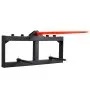 VEVOR 49" Hay Spear, Bale Spears 1600lbs Loading Capacity, Skid Steer Loader Tractor Attachment with 2pcs 17.5" Stabilizer Spears, Quick Attach Spike Forks
