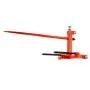 VEVOR 49" Hay Spear, Bale Spears 1600lbs Loading Capacity, Three-Point Hitch Tractor Attachment with 2pcs 17.5" Stabilizer Spears, Quick Attach Spike Forks