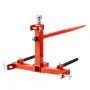 VEVOR 49" Hay Spear, Bale Spears 1600lbs Loading Capacity, Three-Point Hitch Tractor Attachment with 2pcs 17.5" Stabilizer Spears, Quick Attach Spike Forks