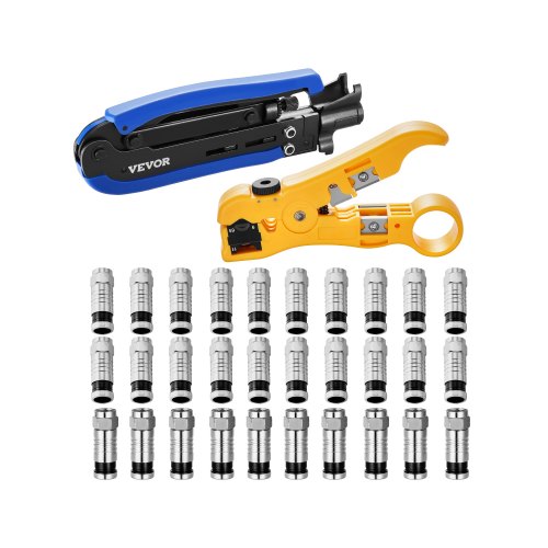 Coax Cable Crimper Kit Coaxial Cable Compression Tool Kit with Crimp Tool