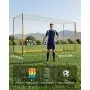 VEVOR Soccer Goal 3.6 x 1.8 m Soccer Net for Backyard Collapsible Base Yellow, Portable & Quick Setup, with Metal Base, Carry Bag, Ground Stakes, for Youth & Adults Outdoor Backyard Practice Training
