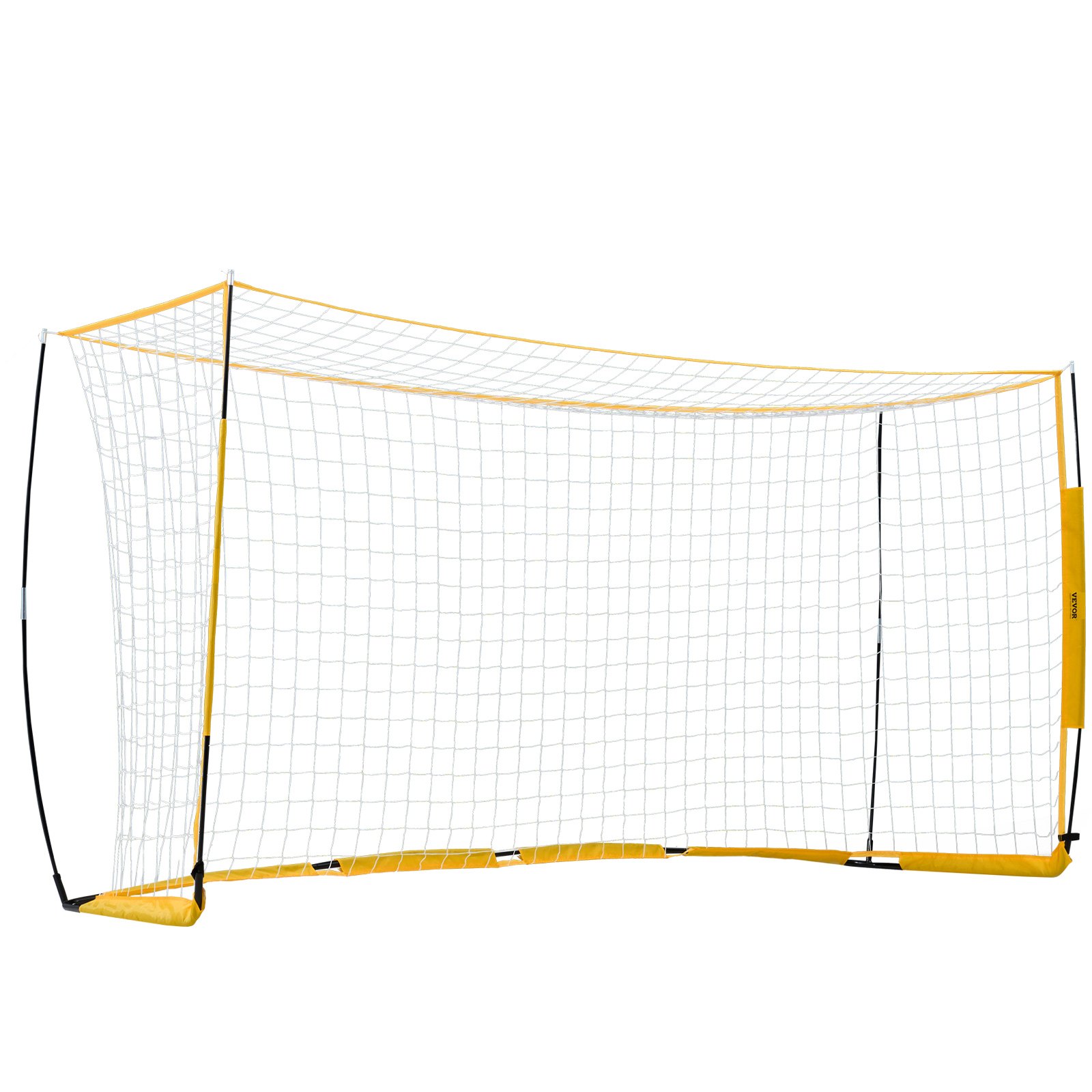 VEVOR Portable Soccer Goal, 12x6 ft Adults Kids Backyard Soccer Net, Large Practice Soccer Net, Steel Fiberglass Structure Training Goal Set, All-Weather Outdoor Soccer Goals with Carry Bag, Yellow