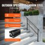 VEVOR outdoor stair railing, carbon steel, heatproof, rust-proof, corrosion-resistant.