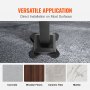 VEVOR outdoor stair railing on concrete with installation on wooden floors, ceramic tiles, marble.